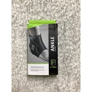 P-TEX Ankle Sleeve Large Black Thermal Compression Joint Support P-TEXA100